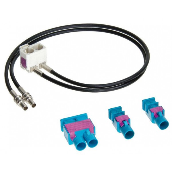 Переходник антенный ISO ANT-20 "FAKRA" мама-папа/ Audi, BMW, Citroën, Mercedes, Opel, Peugeot, Renault, Seat, Skoda, VW, KIA 